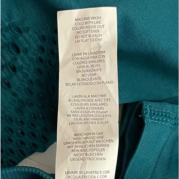 Fabletics Ishani Major Moves Seamless Tights Size Medium Ribbed Waist Laser Cut - Picture 8 of 8